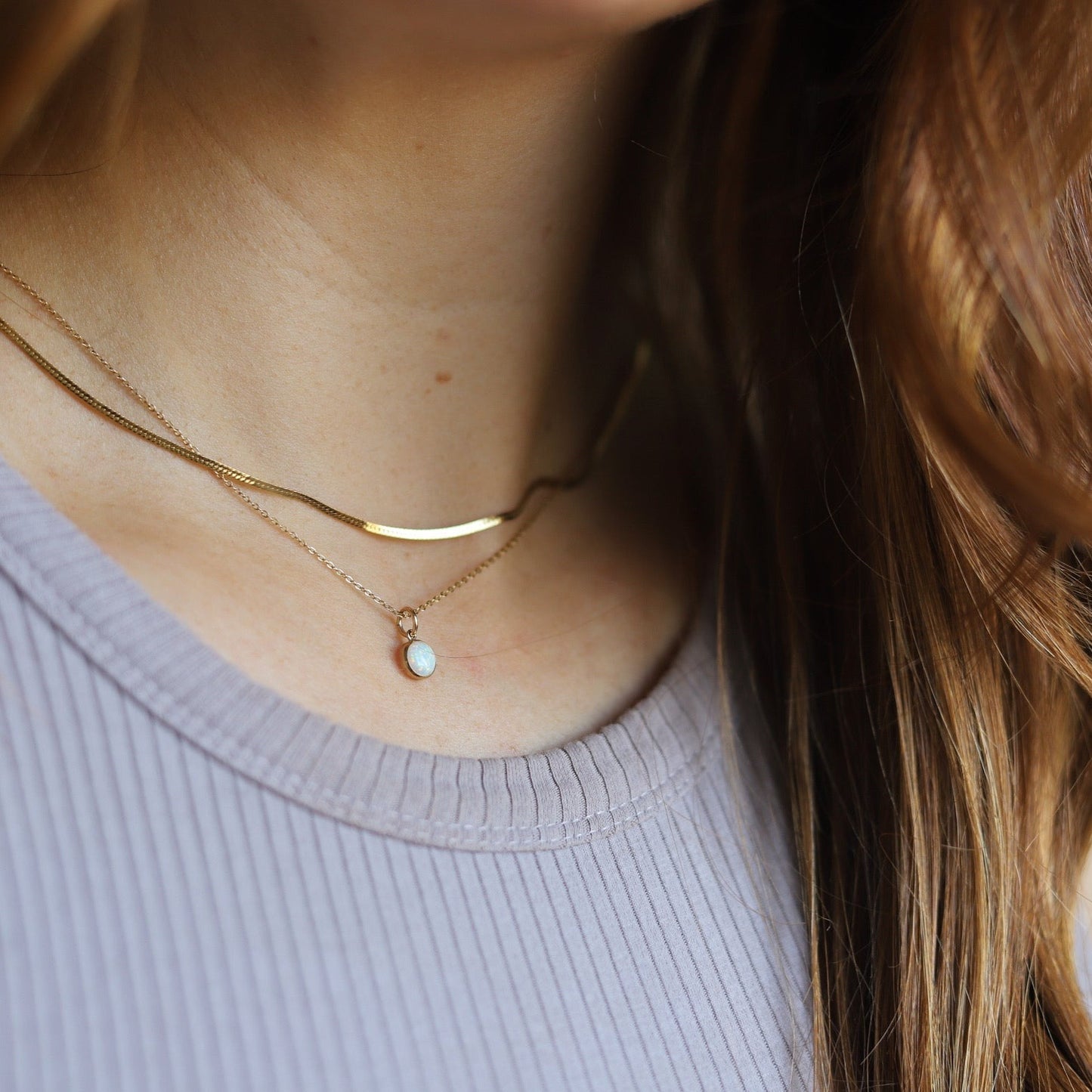 Milky Way Opal Necklace