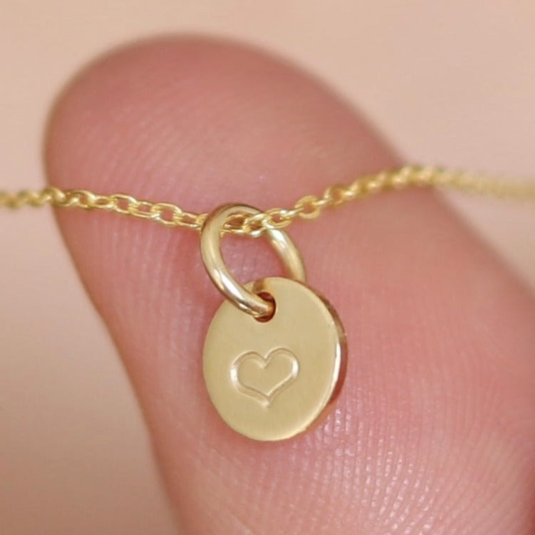 Gold Dainty Disc Necklace