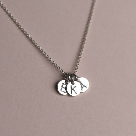Silver Dainty Disc Necklace