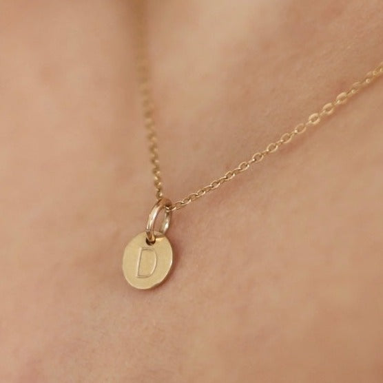 Gold Dainty Disc Necklace