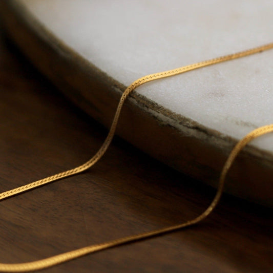 Slim Herringbone Stacker Chain