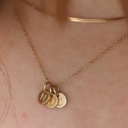 Gold Dainty Disc Necklace