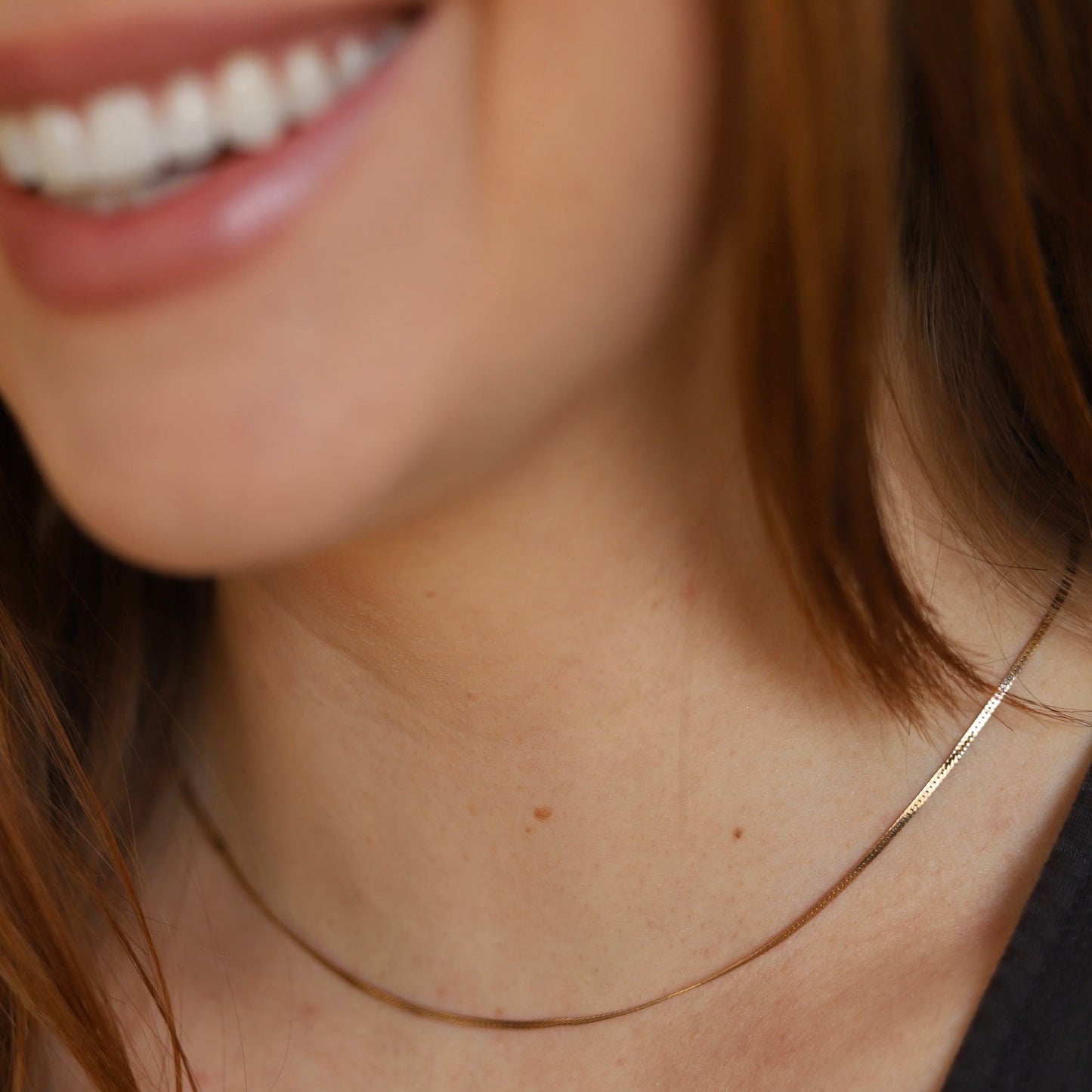 Slim Herringbone Stacker Chain